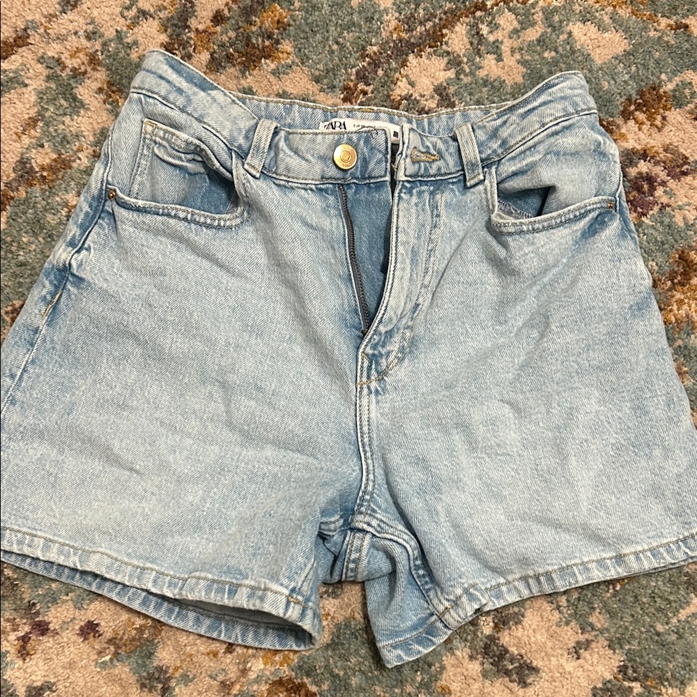 Zara Light Blue Jean Shorts